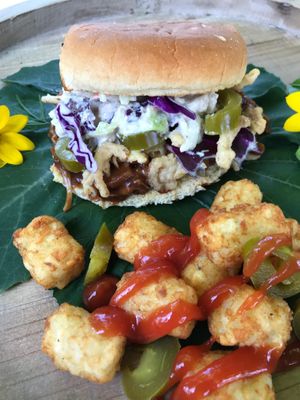BBQ Jackfruit Sammy at Tree Hugger Plant-Based Kitchen in Kansas City
