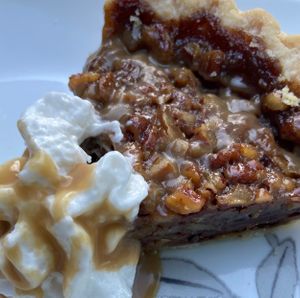 Pecan Pie with Coconut Whipped Cream at Tree Hugger Plant-Based Kitchen in Kansas City