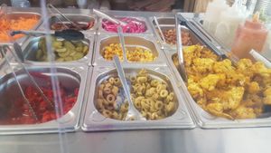 Toppings part 1 at Falafel Pedralbes in Barcelona