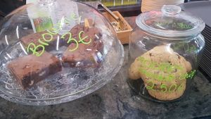 Vegan deserts at Falafel Pedralbes in Barcelona