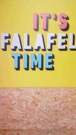 Decoration at Falafel Pedralbes in Barcelona