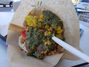 Cauliflower and chermoula falafel at Falafel Pedralbes in Barcelona