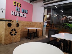 Inside at Falafel Pedralbes in Barcelona