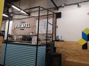 Inside at Falafel Pedralbes in Barcelona