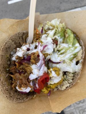 Mega falafel  at Falafel Pedralbes in Barcelona