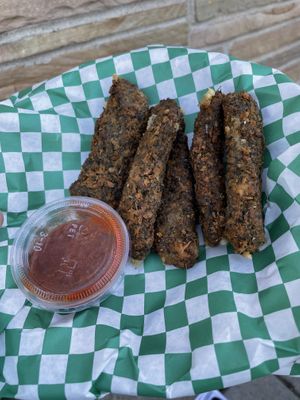 Mozz sticks - much better than they look! at Twisted Plants in Cudahy