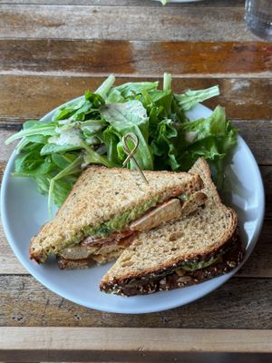 The Vegan Valhalla sandwich with a free side of greens. at Dovetail Cafe & Marketplace in Duluth