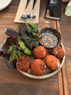 Jackfruit cutlets   at Lankan Filling Station in Sydney