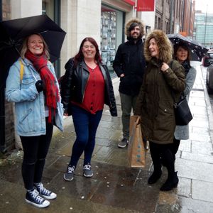 Smiles whatever the weather! Tours run in all weather, so please come prepared. at Beatroute in Liverpool