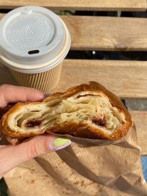 Really good croissant! at Cafe Harepus in Aarhus