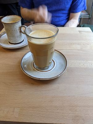 Latte at Cafe Harepus in Aarhus