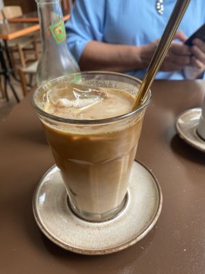 Ice oat latte  at Cafe Harepus in Aarhus