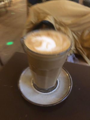 latte at Cafe Harepus in Aarhus