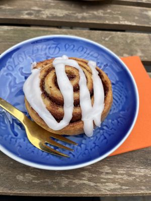Cinnamon roll  at Cafe Harepus in Aarhus