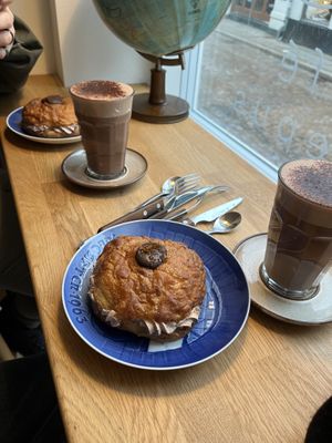 fastalavnsboller and hot chocolate   at Cafe Harepus in Aarhus