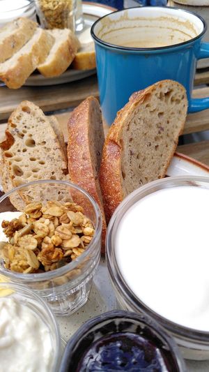 Excellent bread and yoghurt at Cafe Harepus in Aarhus