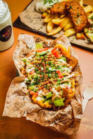 Famous Loaded fries at Veg Machine in Tartu