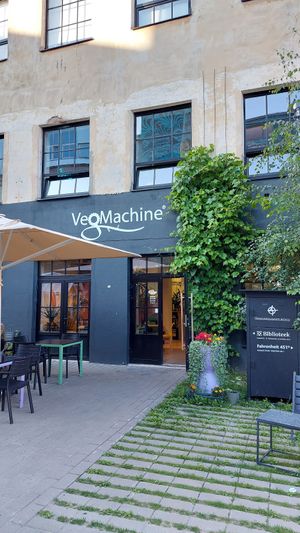Outside at Veg Machine in Tartu