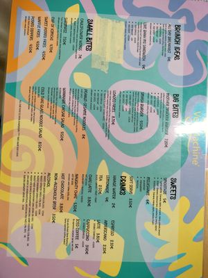 Menu at Veg Machine in Tartu