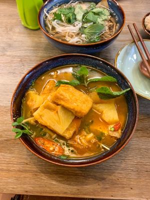 No crab noodles ($9.80):
Rating: 8/10
The sweet, sour and savouriness element of the soup is very well balanced. The spicy fermented “no crab” paste used in the soup is somew at The Kind Bowl - Somerset in Central Singapore