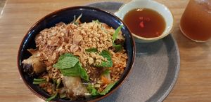 BBQ bowl -- massive serving, fresh and light on the palette. Lovely at The Kind Bowl - Somerset in Central Singapore