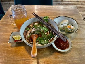 The Kind Pho & Fresh Summer Rolls 😍 Be kind and be filled too with plant-based meals ❤️  at The Kind Bowl - Somerset in Central Singapore