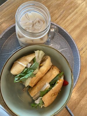 Banh mi and bubble tea  at The Kind Bowl - Somerset in Central Singapore