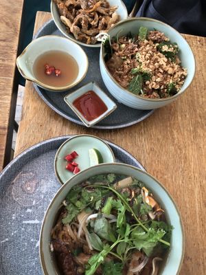 Mushroom fries, BBQ and Pho  at The Kind Bowl - Somerset in Central Singapore