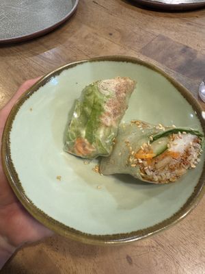 Summer rolls  at The Kind Bowl - Somerset in Central Singapore