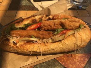 Crazy good vegan banh mih baguette at The Kind Bowl - Somerset in Central Singapore