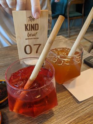 Our table number in the background. at The Kind Bowl - Somerset in Central Singapore