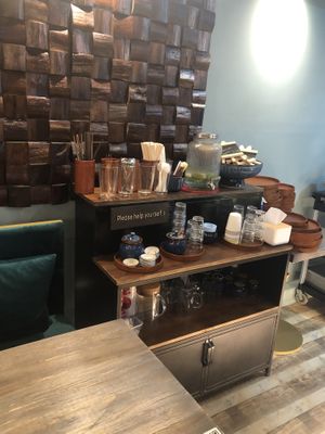 self service cutlery  at The Kind Bowl - Somerset in Central Singapore