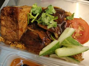 Mock Duck rice at Su-Good 素好健康 - Geylang in Central Singapore
