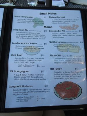 Small plates and mains at Dug & Betty's Ice Creamery and Cafe in Winnipeg