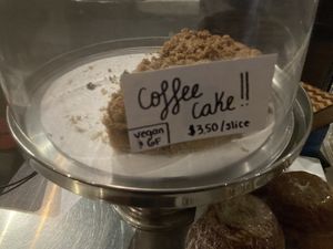 Vegan coffee cake at D2 Java in Exeter