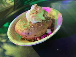 Candied yam praline cake  at Vegan Hood Chefs in San Francisco