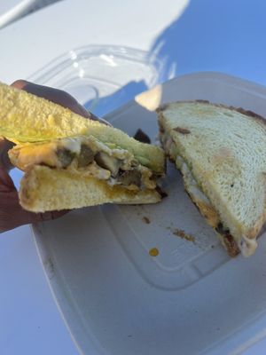 Lobster mushroom sandwich  at Vegan Hood Chefs in San Francisco