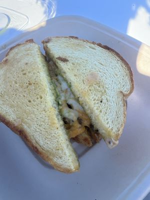 Lobster mushroom sandwich  at Vegan Hood Chefs in San Francisco