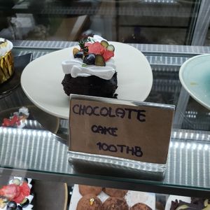 chpcolate cake at Annie in Koh Samui