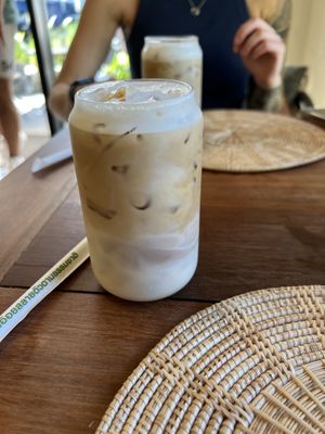 Ice coffee with oat mylk  at Annie in Koh Samui