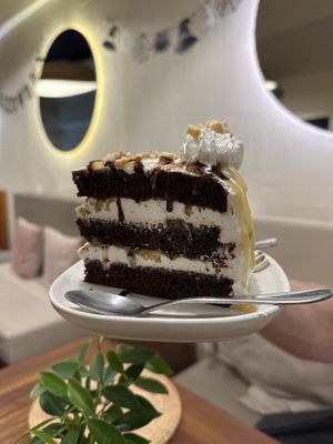 Snicker cake - delicious but intense !  at Annie in Koh Samui