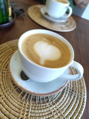 Cappuccino with oat milk at Annie in Koh Samui