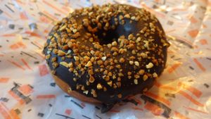 Chocolate nut donut at Gopal - Vegan Deli in Barcelona