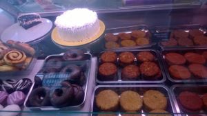 Desserts and burger options at Gopal - Vegan Deli in Barcelona