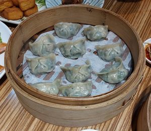 Steamed Dumplings 湯包蒸餃組合 at Boiled Bodhi Vegetarian Cuisine 大豐野菜館（滷菩提）素食/蔬食 in Taichung
