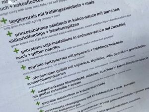 menu at Sattgrün - Neumarkt in Cologne
