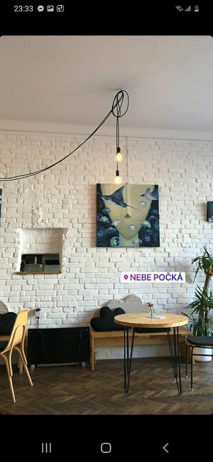 Exhibition, interior at Nebe Počká in Prerov