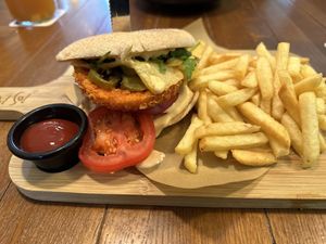 Vegan chicken burger   at Cafe Del Sol in Siegen