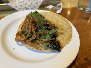 Vegan version of mushroom taco  at Session Taco in Kansas City