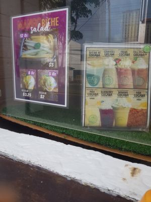Menu example at Pipas & Cocadas in Panama City